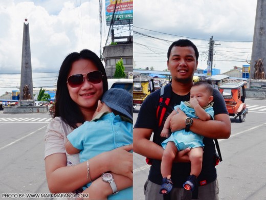 Mark, Lisa and Sam at Battle of Legazpi Monument