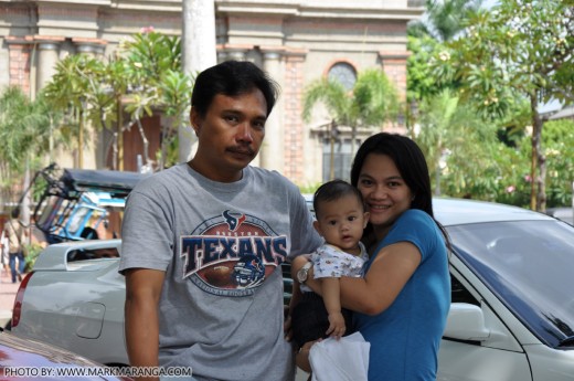 Tito King, Sam and Lisa outside the church