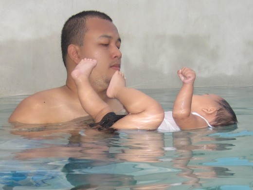 Baby Sam backfloat