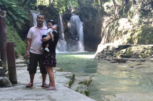 Mark, Lisa and Sam at Mag-aso Falls