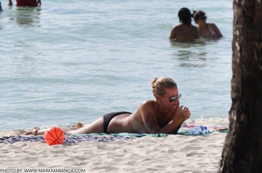 Topless on the beach