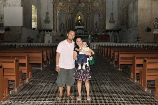 Mark, Lisa, Sam at Maribojoc Church