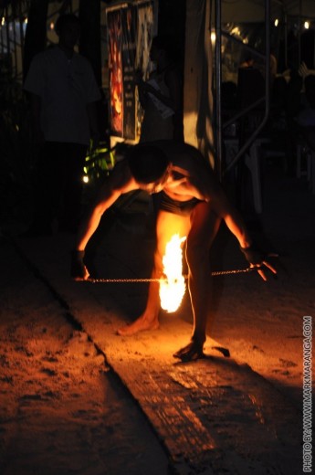 Fire Dance between the Legs