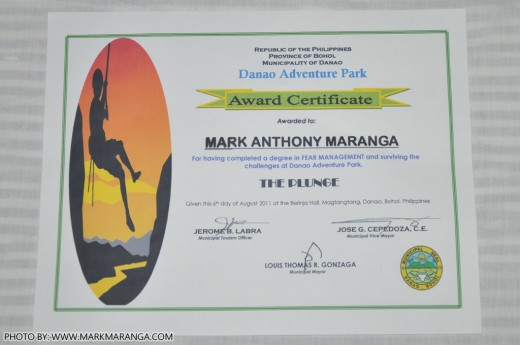 Mark's Certificate