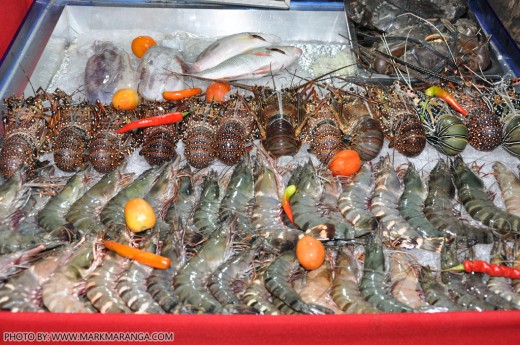 Fresh seafoods in Boracay