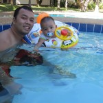 At the small swimming pool