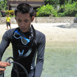 Instructor with Goggles and Snorkel