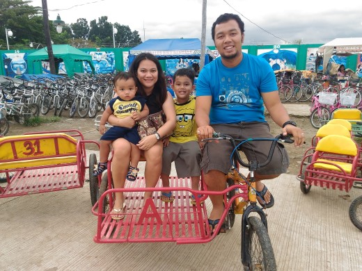 Trisikad with Family at Baywalk, Palawan