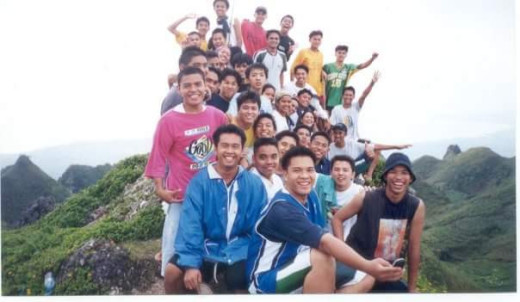 At the Osmena Peak with College Classmates in Don Bosco