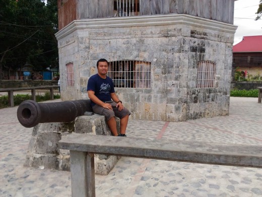 At the old Cannon outside the Church