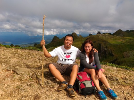 Mark & Lisa at Osmeña Peak