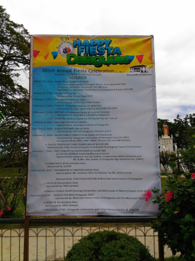Schedule of Annual Fiesta Celebration 2016 of Dalaguete