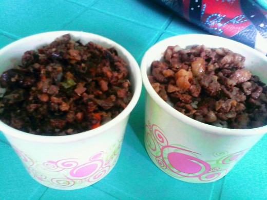 Sisig Rice and Adobo Rice