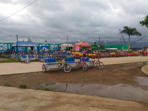 View of the bikes from different owners