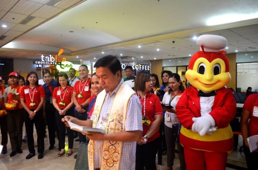 During the Store Blessing of Jollibee