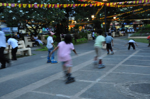 Kids Skating inside the Surigao City Park