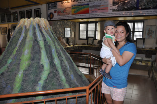 Lisa and Sam at the miniature Volcano