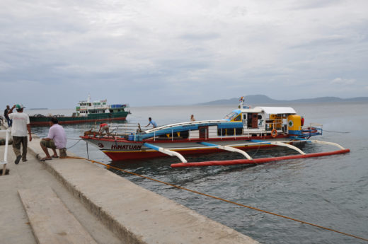 Outriggers in the sea port