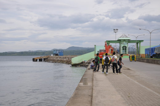 Students playing at the port area