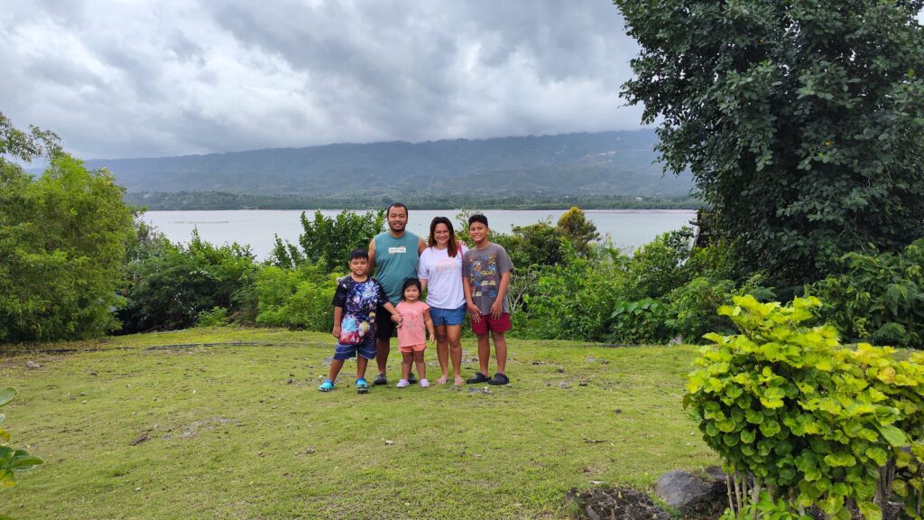 Family pic with Cebu Mainland as background