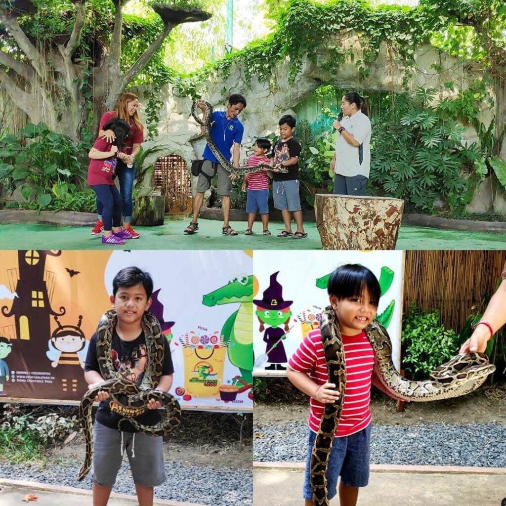 Kids holding Snake